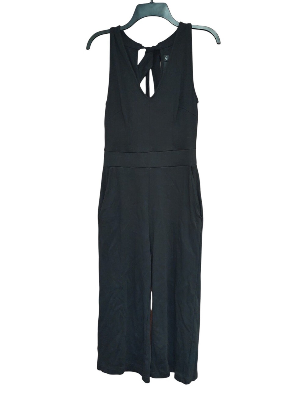 New York & Company Black Sleeveless Tie-Back Jumpsuit Size XS